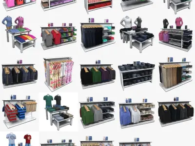 Casual Clothing Collection 3D model
