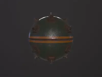Naval Mine 3D Model Low-poly 3D model