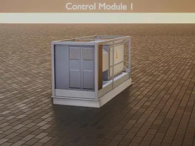 Power Storage Container Control Module 1 Low-poly 3D model