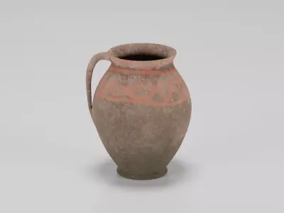 Antique Terracotta Pot 24x25x30 Low-poly 3D model