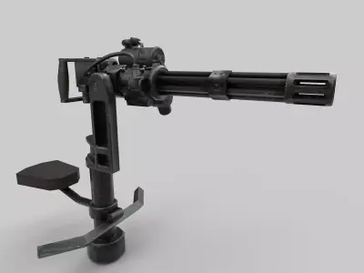 Mini turret Low-poly 3D model