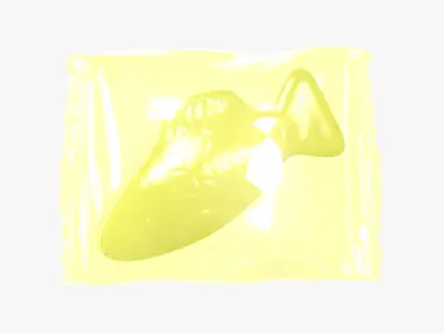 Wrapped Yellow Fish 3D model 3D model