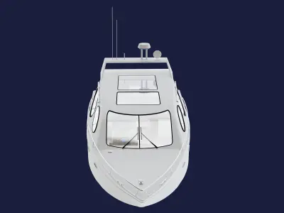 Yacht 3D cinematic model 3D model