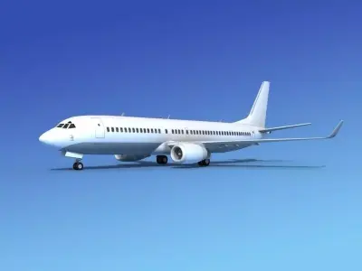 Boeing 737-800ER Unmarked 3 3D model