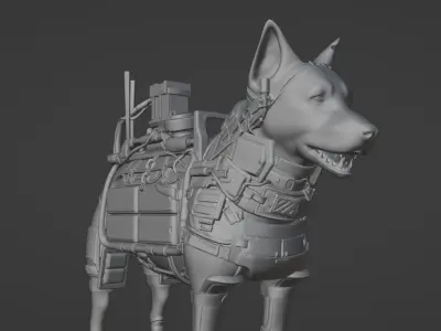 Military Dog 3D print model