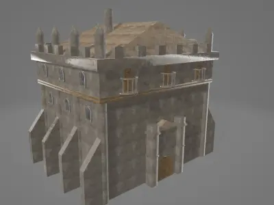 Medieval Castle 3D Model  Low-Poly Palace Design for Games Low-poly 3D model