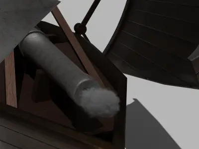 cannon boat By Leonardo Da Vinci 3D model