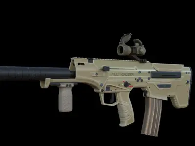 Big Silencer Low-poly 3D model