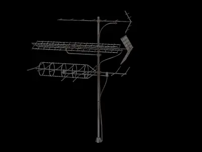 TV rake antenna 02 3D model
