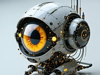 SciFi Robot Eye Drone Low-poly 3D model