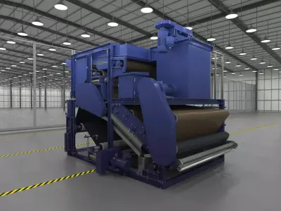 Sludge dewatering machines 3D model