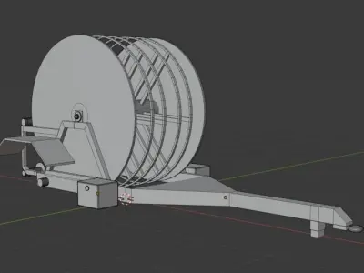 Low-poly Slurrykat Trailed Reeler 3D Model Low-poly 3D model