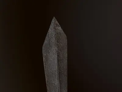 Ancient Stone Sword  Free low-poly 3D model