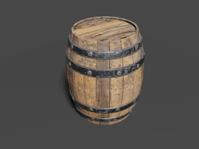 Wooden Barrel 3D model order