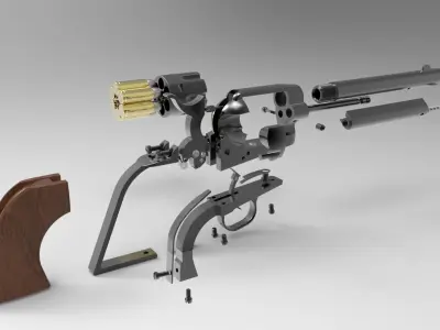 COLT 45 SAA Low-poly 3D model