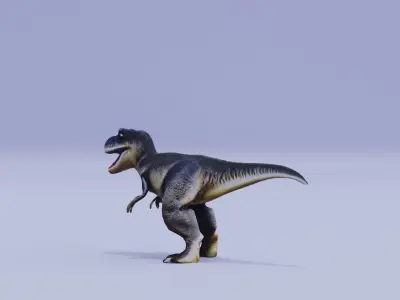 T-Rex Dinosaur Reptile Mid High Poly Low-poly 3D model
