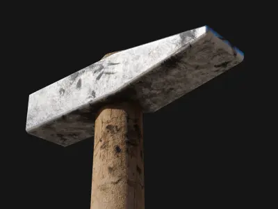 Low-poly Hammer by Nikdox Low-poly 3D model