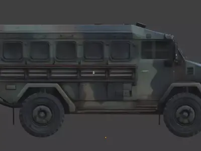 Necro-Tactical Armored Transport 3D Model Low-poly 3D model