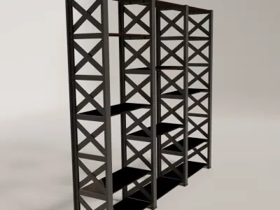 Industrial Eiffel Storage racks 3D model