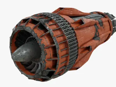 Sci-Fi Machine Parts 3D model