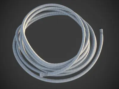 White Marine Hose 3D model
