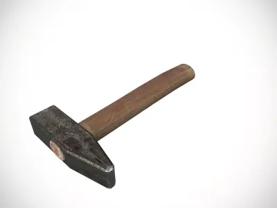 Hammer Low-poly 3D model 6