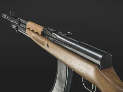 Papovka SKS Low-poly 3D model