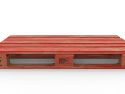 LPR branded EUR pallet 3D model