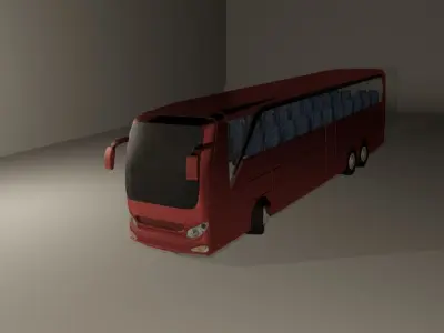 High poly bus 3D model
