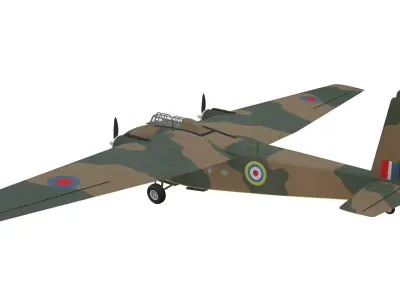 General Aircraft GAL58 Hamilcar X Low-poly 3D model