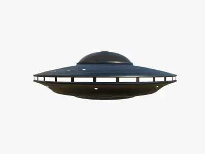 Alien Spaceship UFO B03 Dark Steel - Sci Fi Spacecraft Design Low-poly 3D model