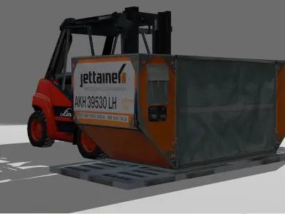 Linde Forklift Trucks H50 Low-poly 3D model