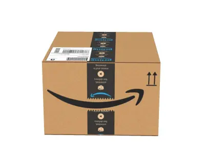 Amazon box 2J PBR 02 Low-poly 3D model