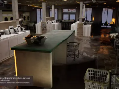 3D Front Load Double Stacked Drying Machine 3D model