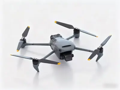 aerial photography drone Low-poly 3D model