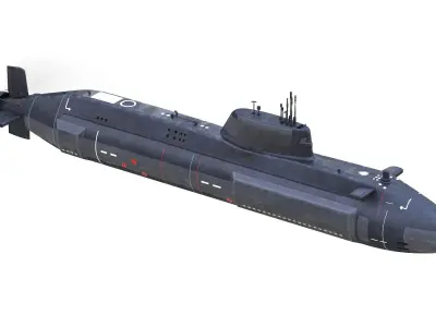 7 Military Submarines Collection 3D model