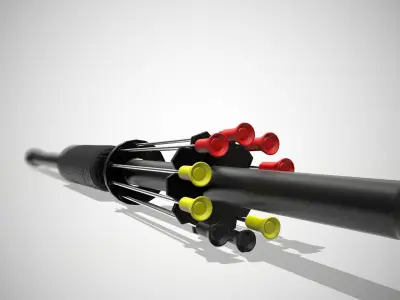 Small Hunting Blowgun Low-poly 3D model