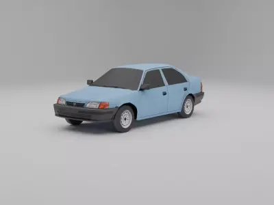 Toyota Tercel L50 Low-poly 3D model