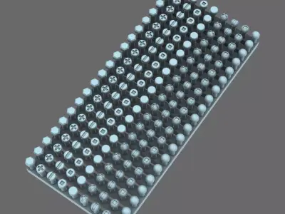 BWTF Scenics 2mm Bolts Screws and Rivets 3D print model