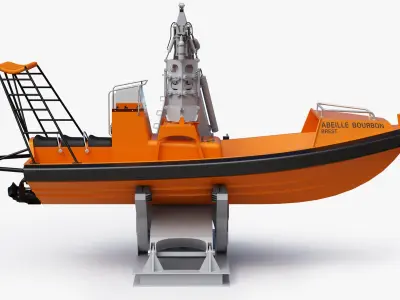 Lifeboat Rescue V12 Motorboat 3D model