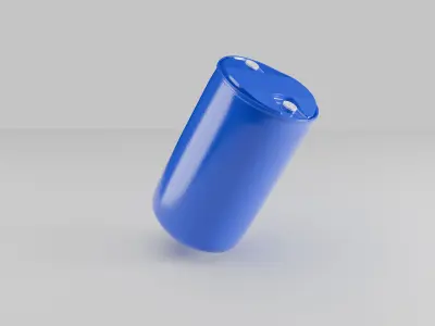 Water barrel Low-poly 3D model purchase