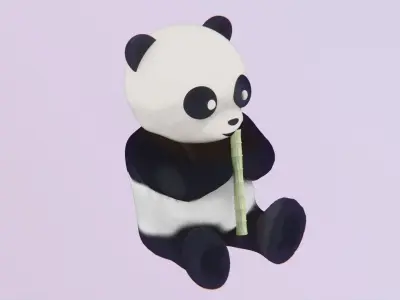 Panda - Toon Simple Style Free 3D model