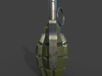 Low-poly model Grenade F-1 Low-poly 3D model