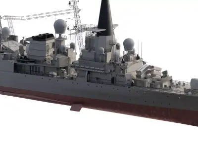 ISRAEL NAVY MULTIROLE MISSILE FRIGATE 3D model