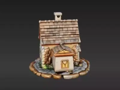 Whimsical Fairy Tale Home Stylized Fantasy House 3D model
