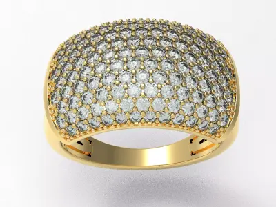 MR02 Mens Diamond Ring 3D print model