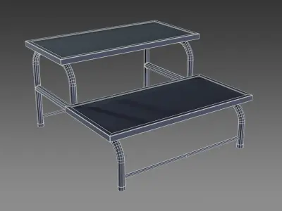 Double Step Stool Low-poly 3D model