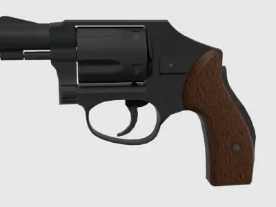 revoler 40 Low-poly 3D model