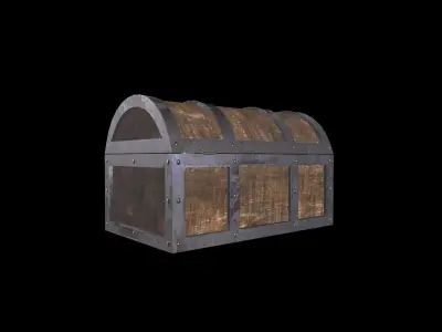 Old Chest Low-poly 3D model purchase