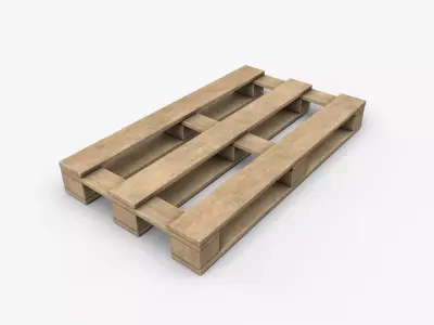  Pallet 02 Low-poly 3D model